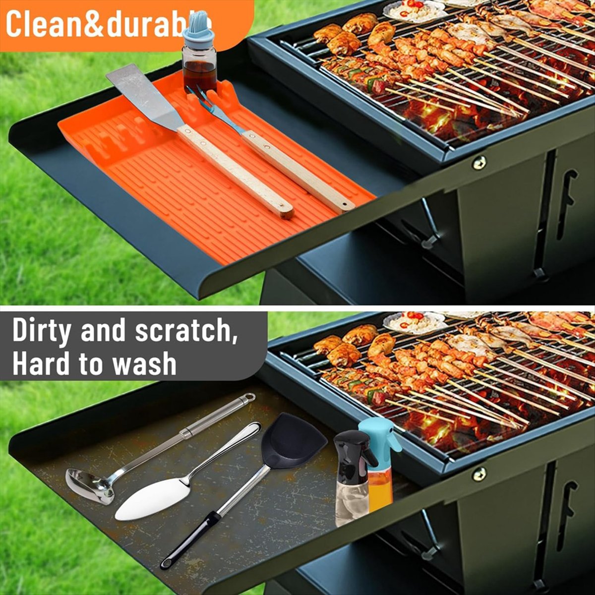 Food Prep Mat - M10K siliconen grillmat voor buitenkeuken, grillplaatmat,