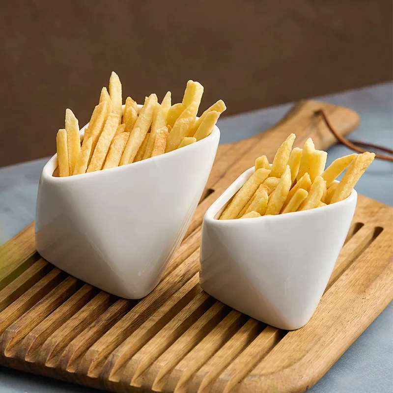 Sauce Dipping Cup - Driedimensionaal gevouwen frietjes Cup keramische kookkom