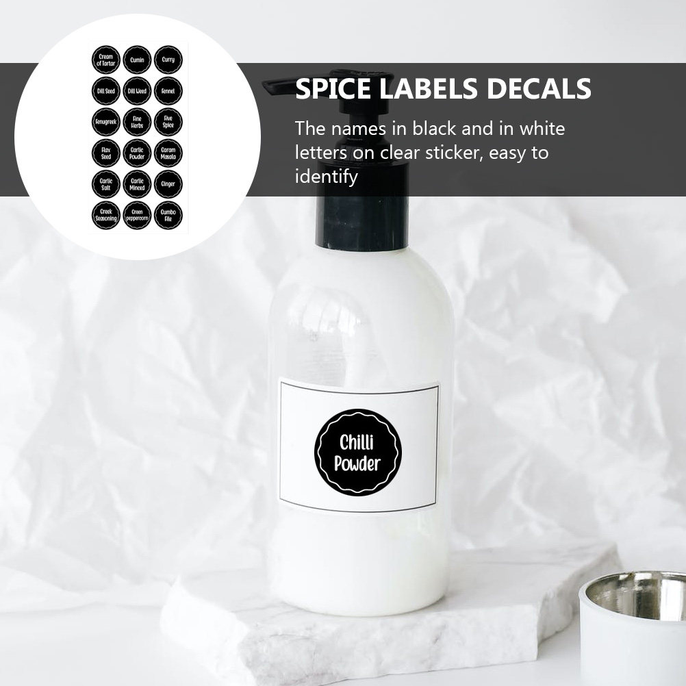 Spice Jar Labels - 144 stuks hoogwaardige etiketten met de