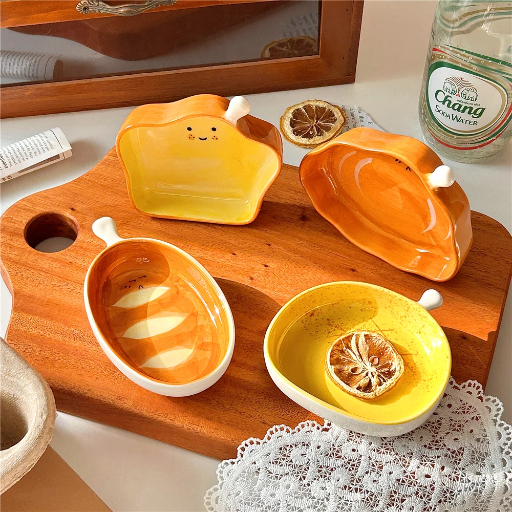 Sauce Dipping Cup - Creatieve Broodvormige Keramische Schotel, Kleine Dompelschoteltjes,