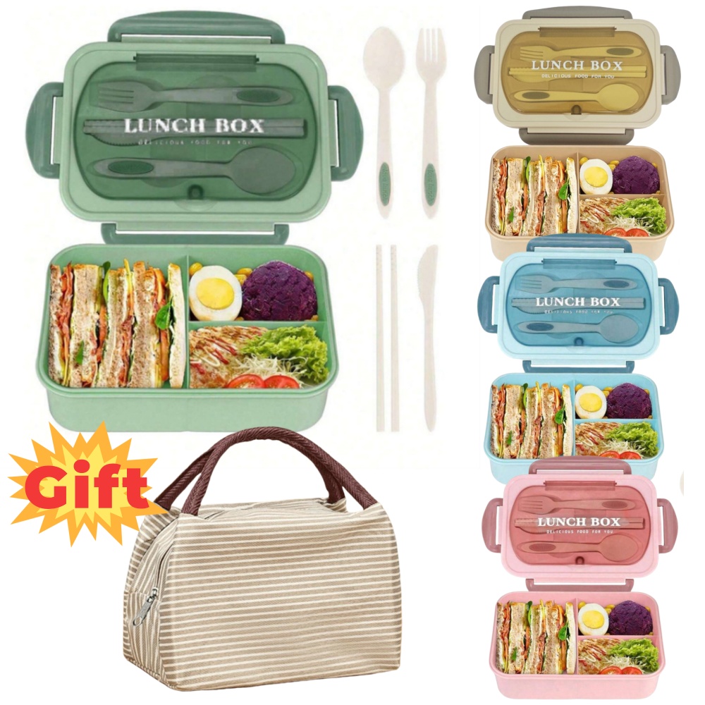 Meal Prep Fit - 40,58 oz lunchbox met gebruiksvoorwerpen en