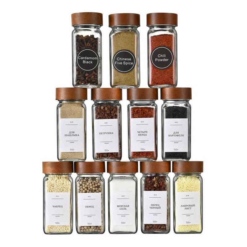 Set vierkante kruidenpotjes me - Spice Jar Labels recensie en prijs