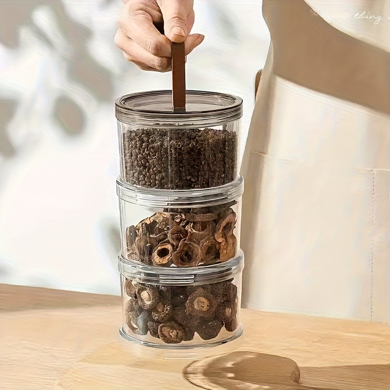 Drielaagse ronde kruidenopberg - Spice Jar Labels recensie en prijs