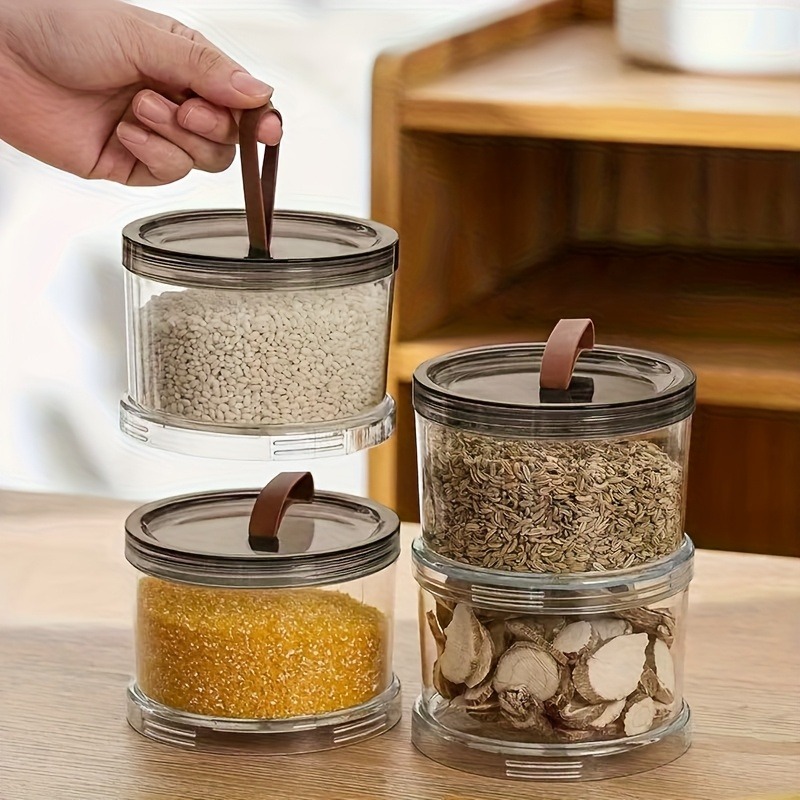 Drielaagse ronde kruidenopberg - Spice Jar Labels recensie en prijs