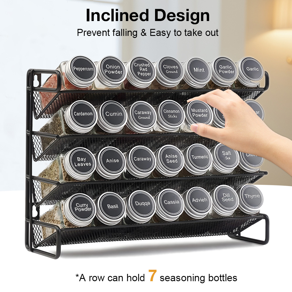 4-laags keuken kruidenrek kast - Spice Jar Labels recensie en prijs