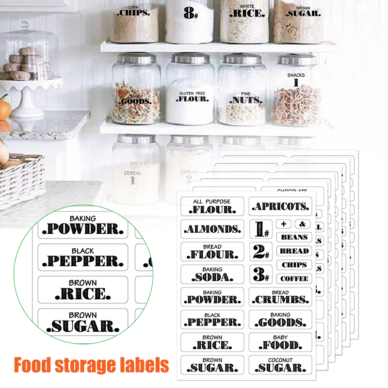 132Pcs Keuken Voedsel Stickers - Spice Jar Labels recensie en prijs