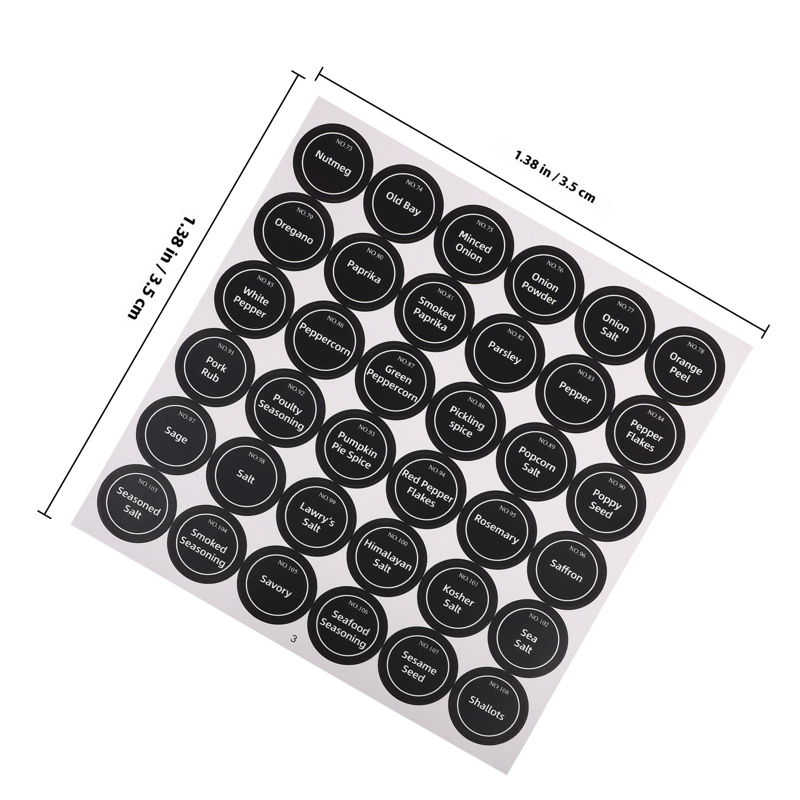20 vellen zwarte waterdichte r - Spice Jar Labels recensie en prijs