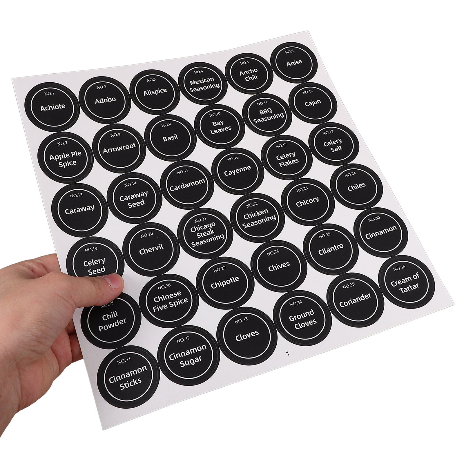 20 vellen zwarte waterdichte r - Spice Jar Labels recensie en prijs